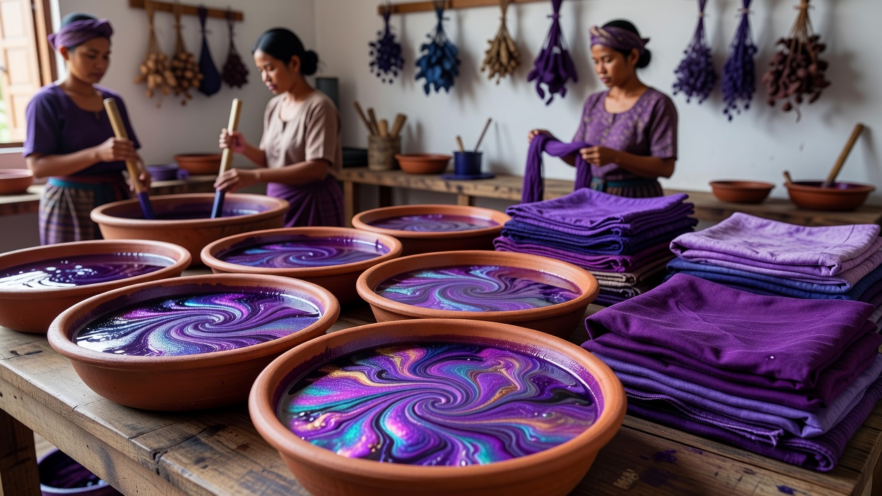 Violet Sheen Patterns Observed in Fermented Botanical Extracts During Traditional Dyeing Processes Across Southeast Asian Textile Communities